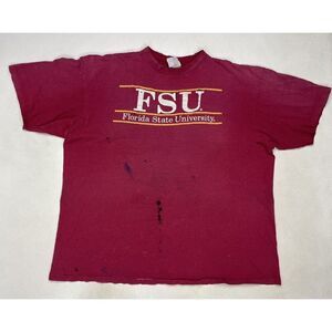 VINTAGE FSU Florida State University Thrashed T-shirt Men XXL 90s Single Stitch